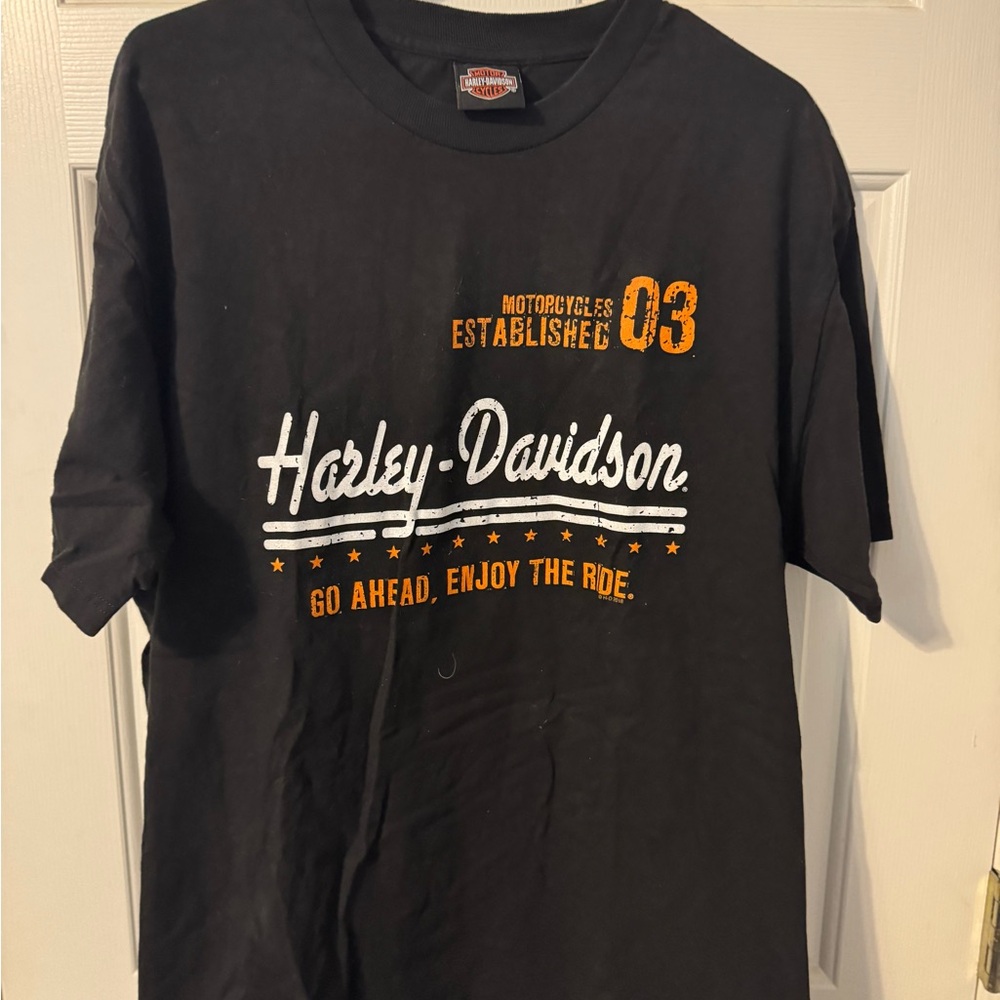 Harley-Davidson Black Short Sleeve Tee Bold Design